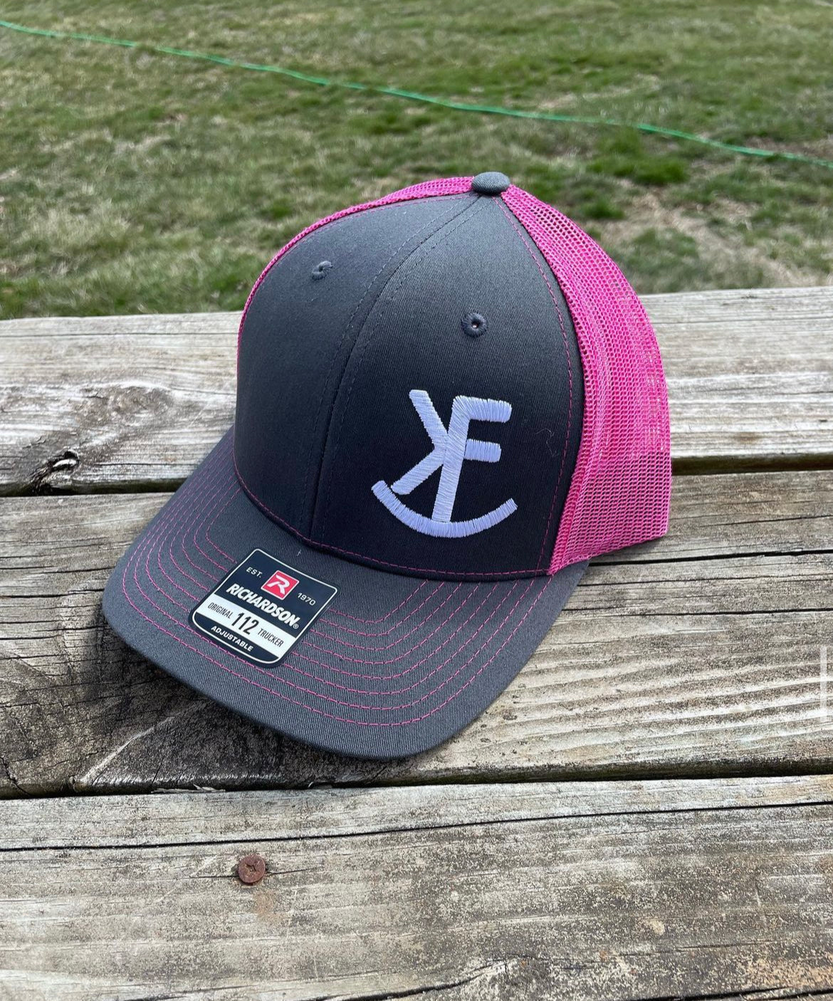 Gray/Pink Brand Cap