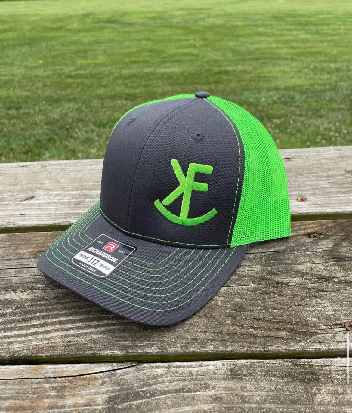 Gray/Neon Green Brand Cap