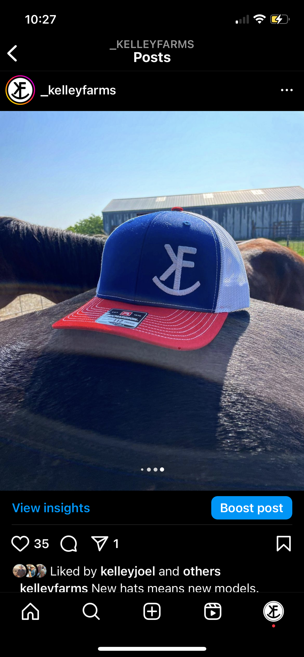 Blue/Red/White Brand Cap