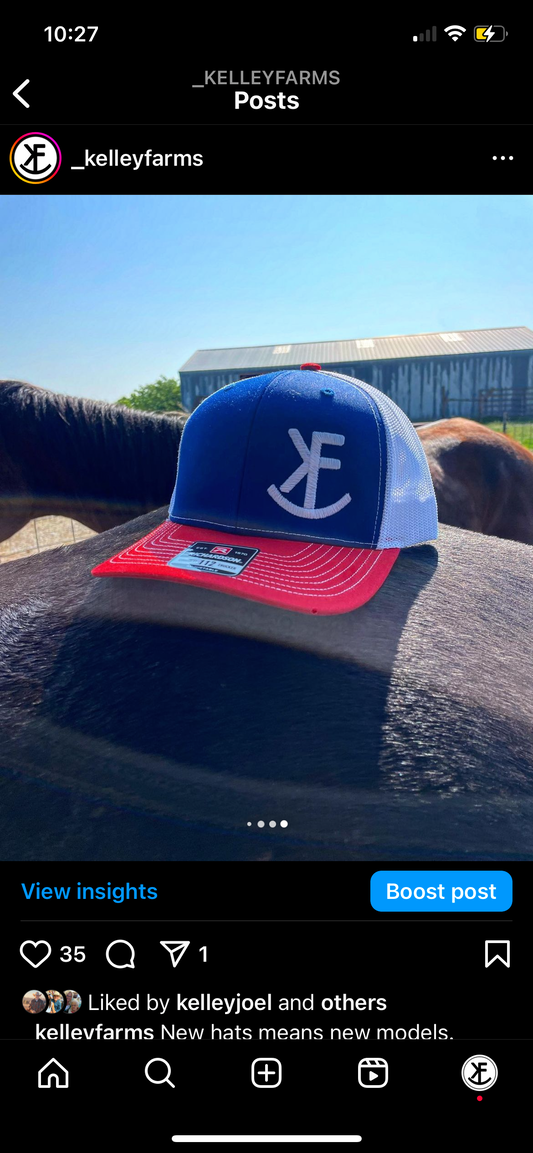 Blue/Red/White Brand Cap