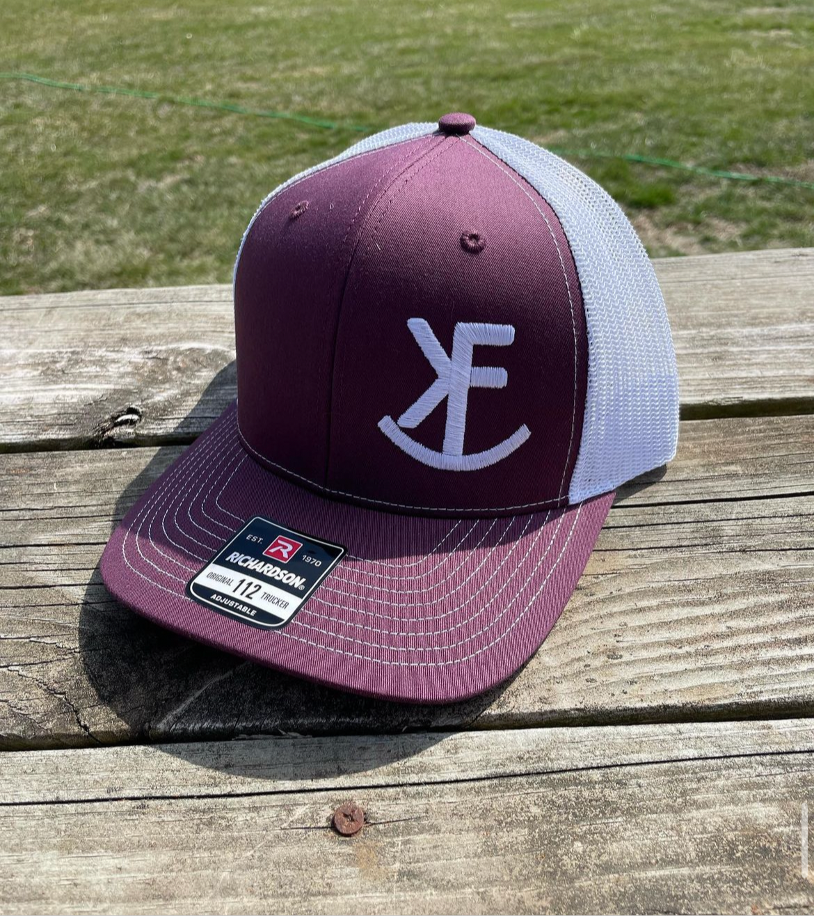 Plum/White Brand Cap