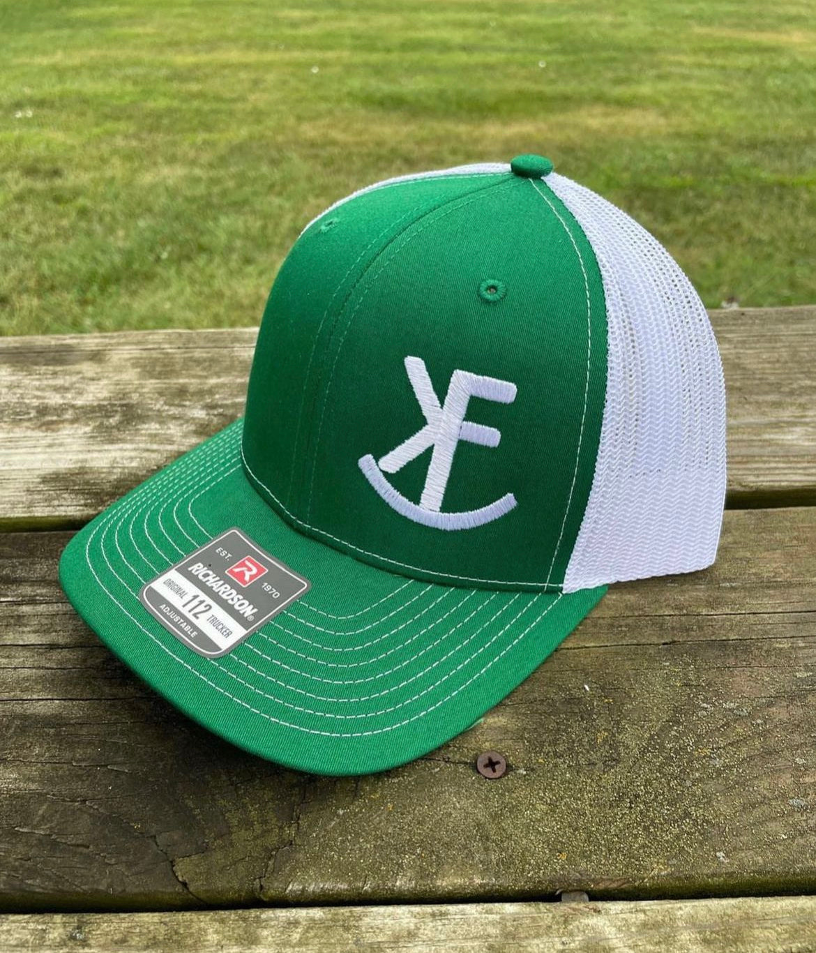 Green/White Brand Cap